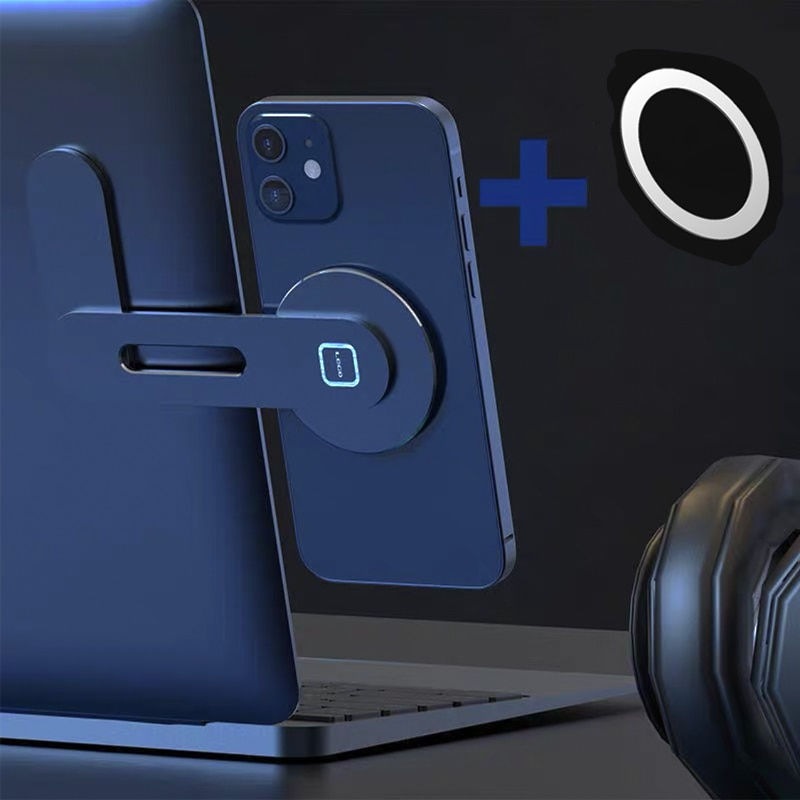 Thumbnail: Magnetic Phone Holder For iPhone - Metal Laptop Phone Stand For iPhone