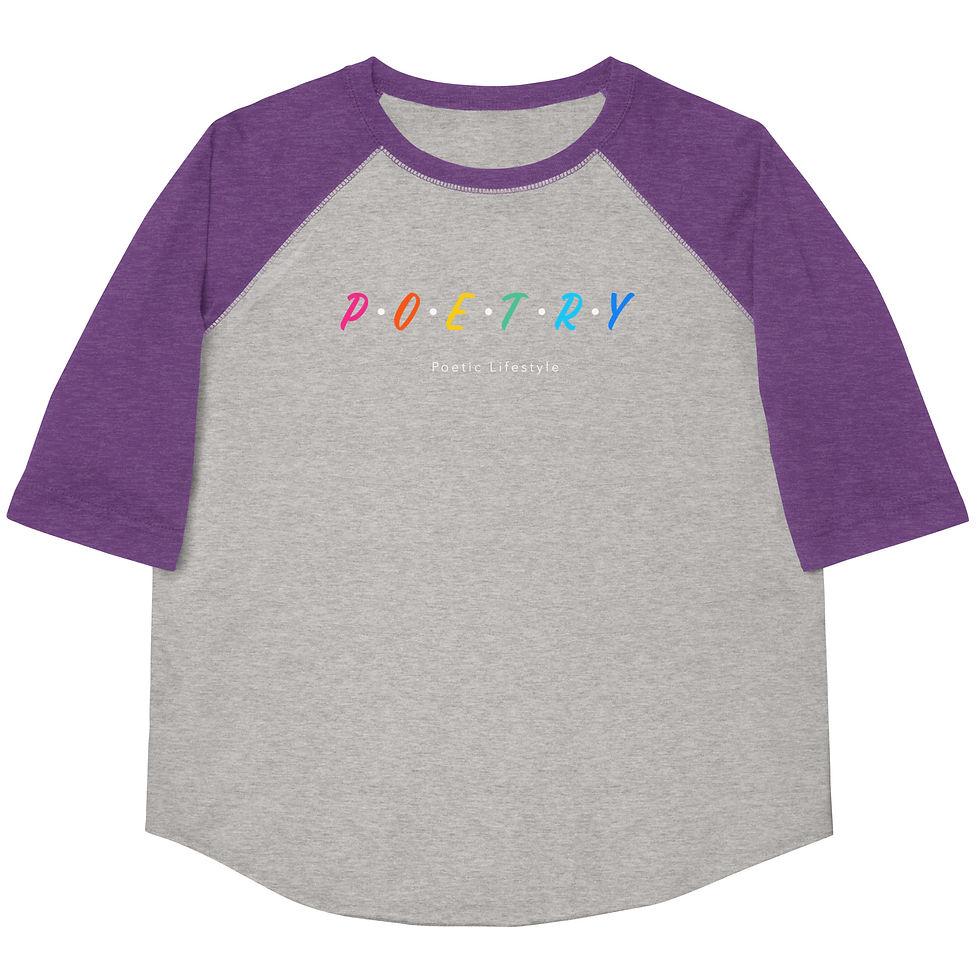 Thumbnail: Youth Poetry baseball shirt