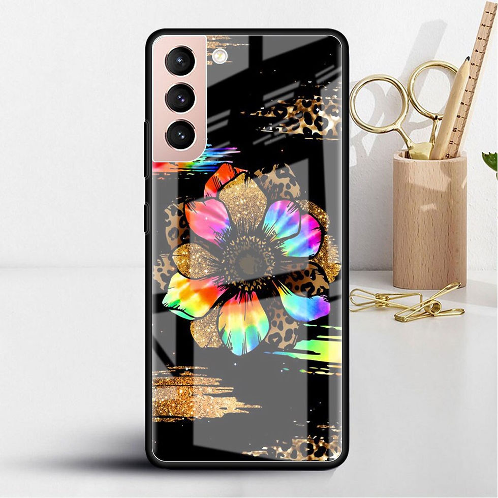 Thumbnail: Butterflies Shine Glass Case For Samsung Galaxy