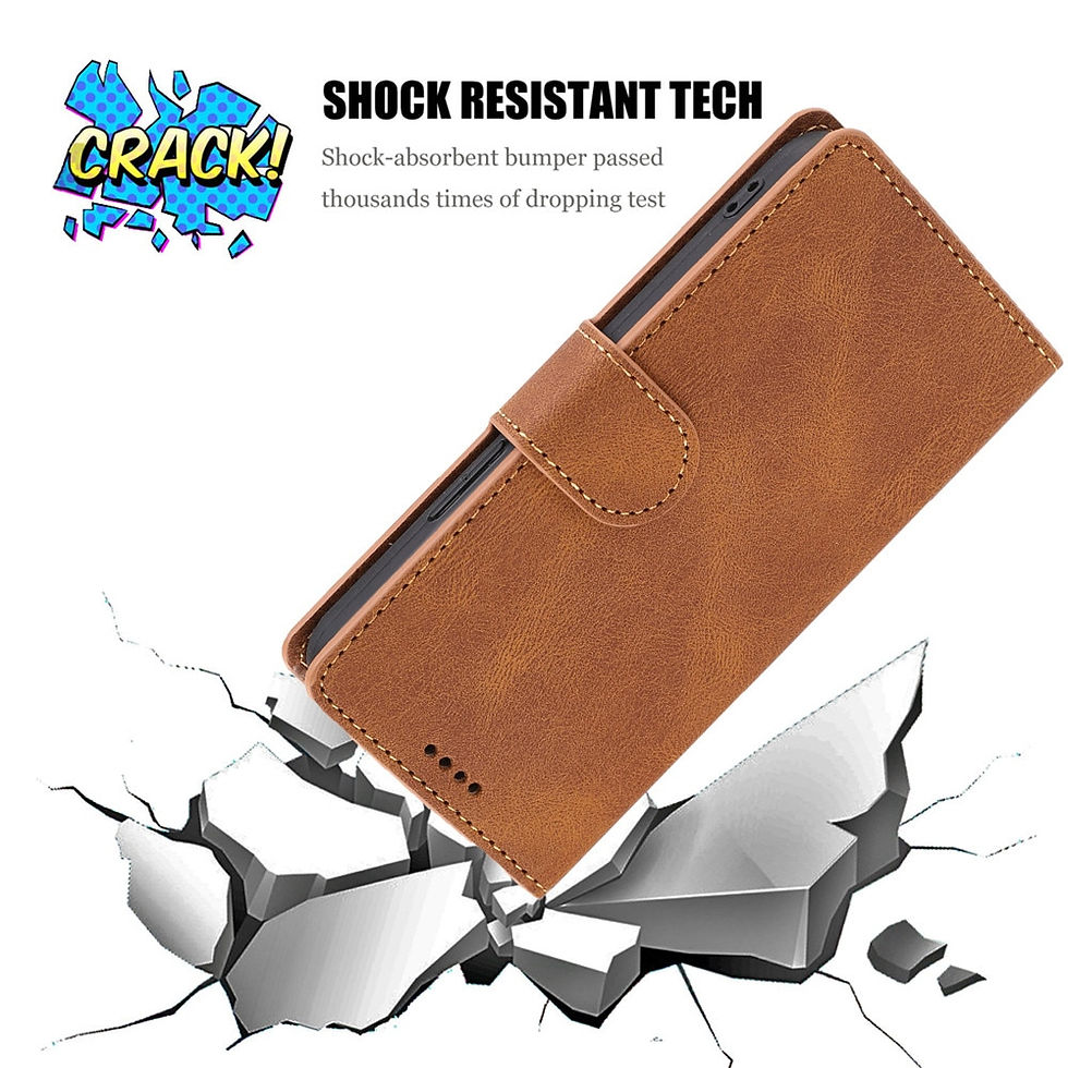 Thumbnail: Leather Flip Wallet Case For Samsung Galaxy