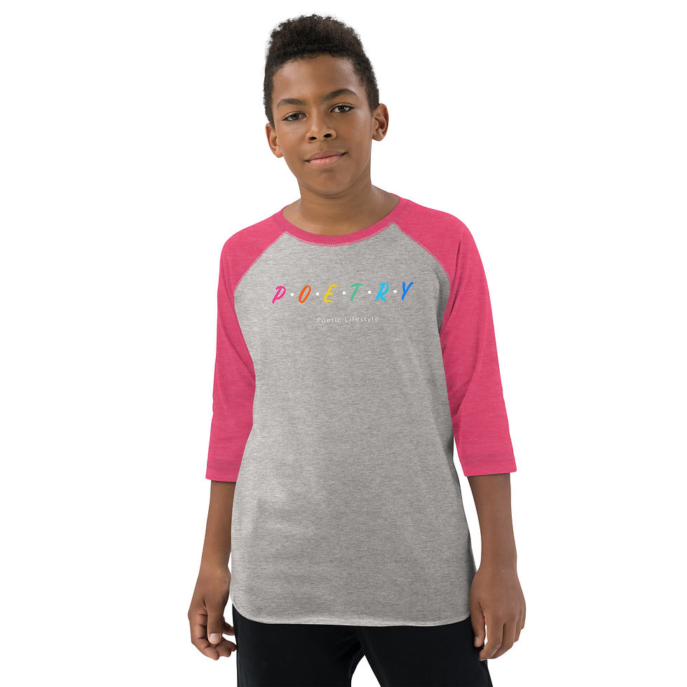 ภาพขนาดย่อ: Youth Poetry baseball shirt