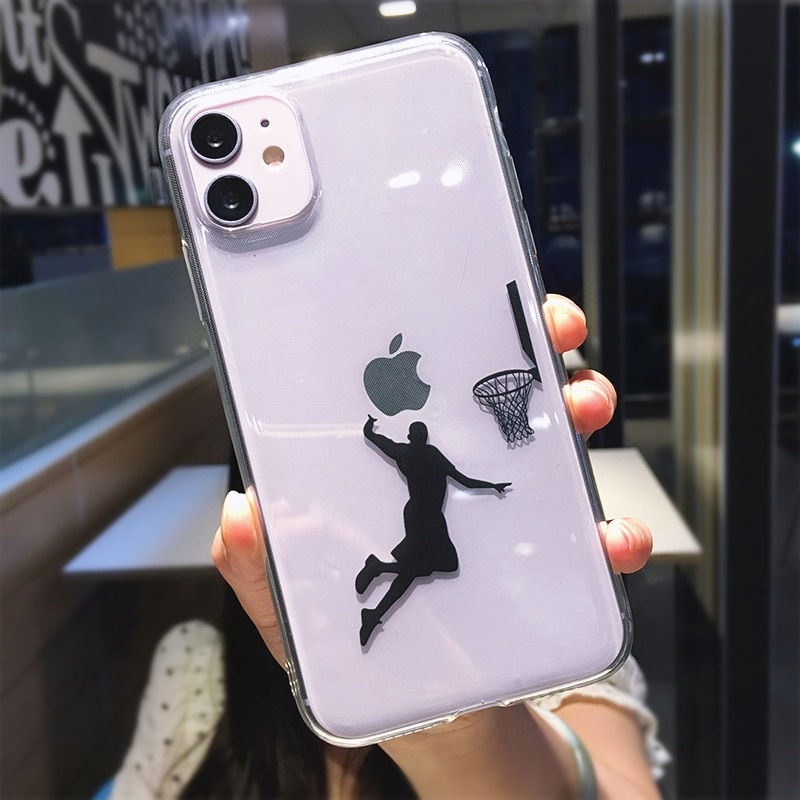 الصورة المصغرة: Basketball Slam Dunk Clear Phone Case For iPhone