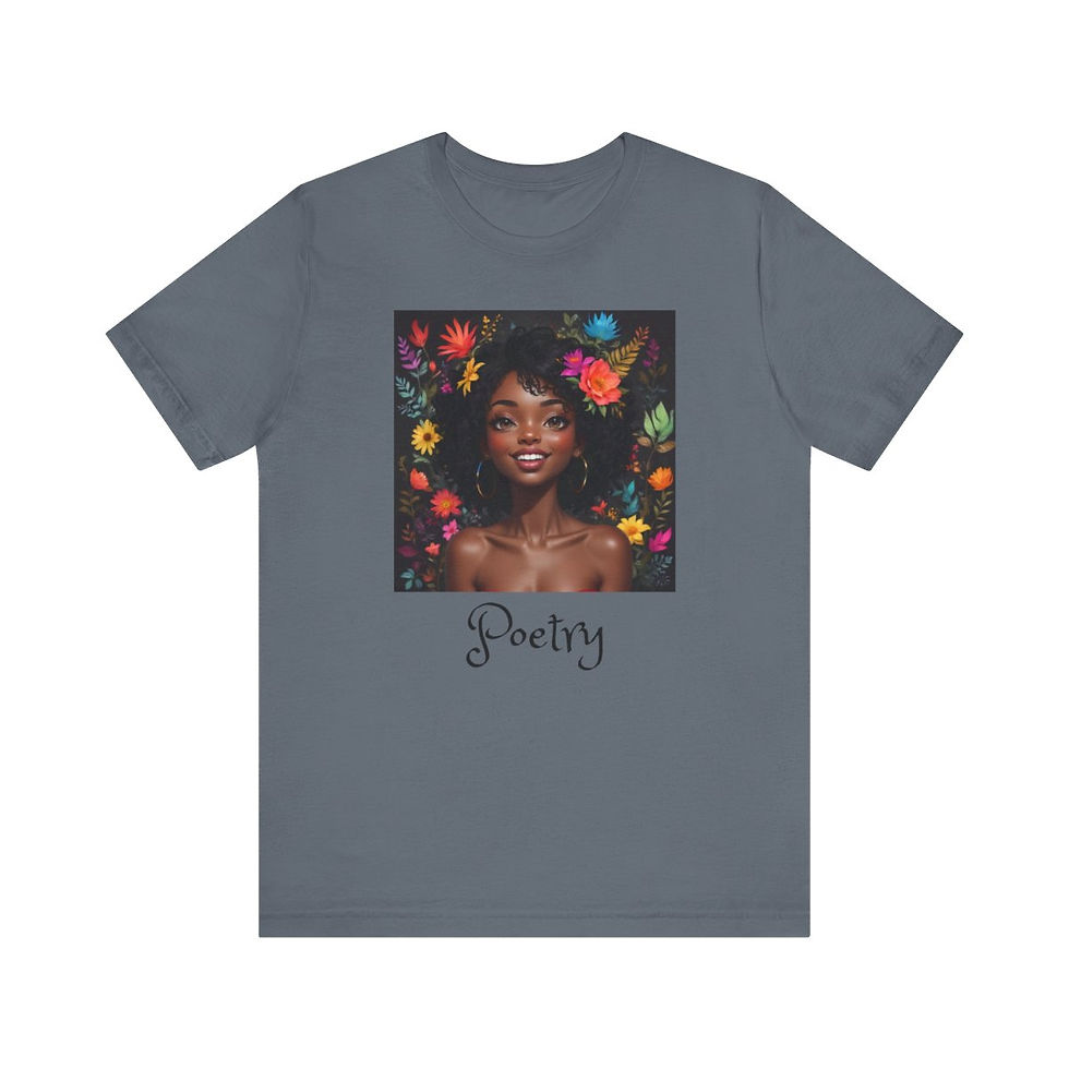 Minijatura: Unisex Poetry Jersey Short Sleeve Tee