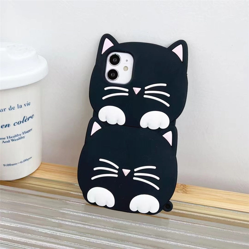 Thumbnail: 3D Cartoon Cute Cat Ear Case for Samsung Galaxy