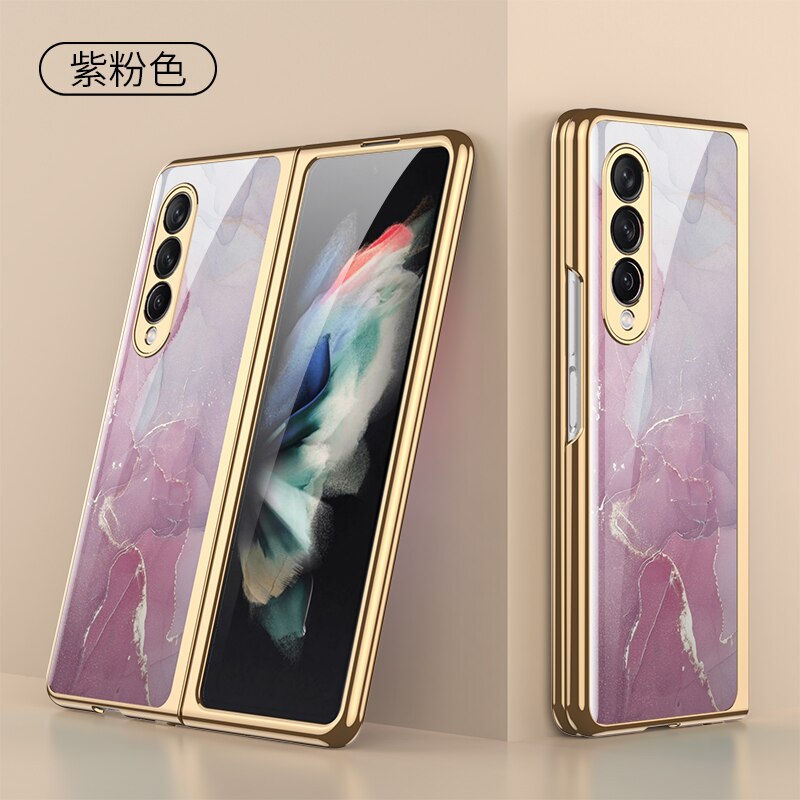 Thumbnail: Tempered Glass Fold Case For Samsung Galaxy
