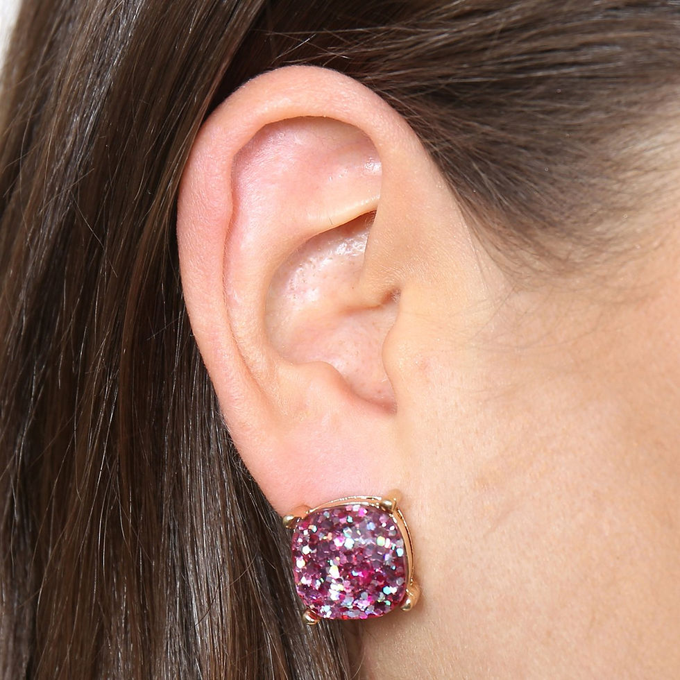 Thumbnail: Glitter Poetry Stud Earrings