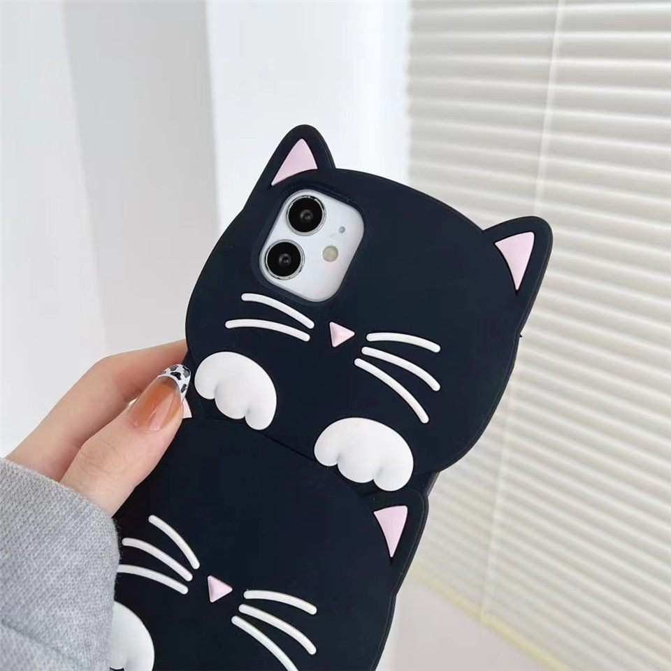 Thumbnail: 3D Cartoon Cute Cat Ear Case for Samsung Galaxy