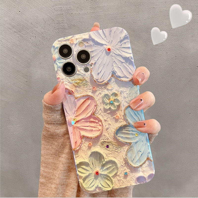 Thumbnail: Daisy Flowers Glitter Phone Case For iPhone