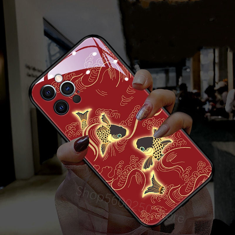 Thumbnail: Luxury Shining Lucky Fish Phone Case For iPhone