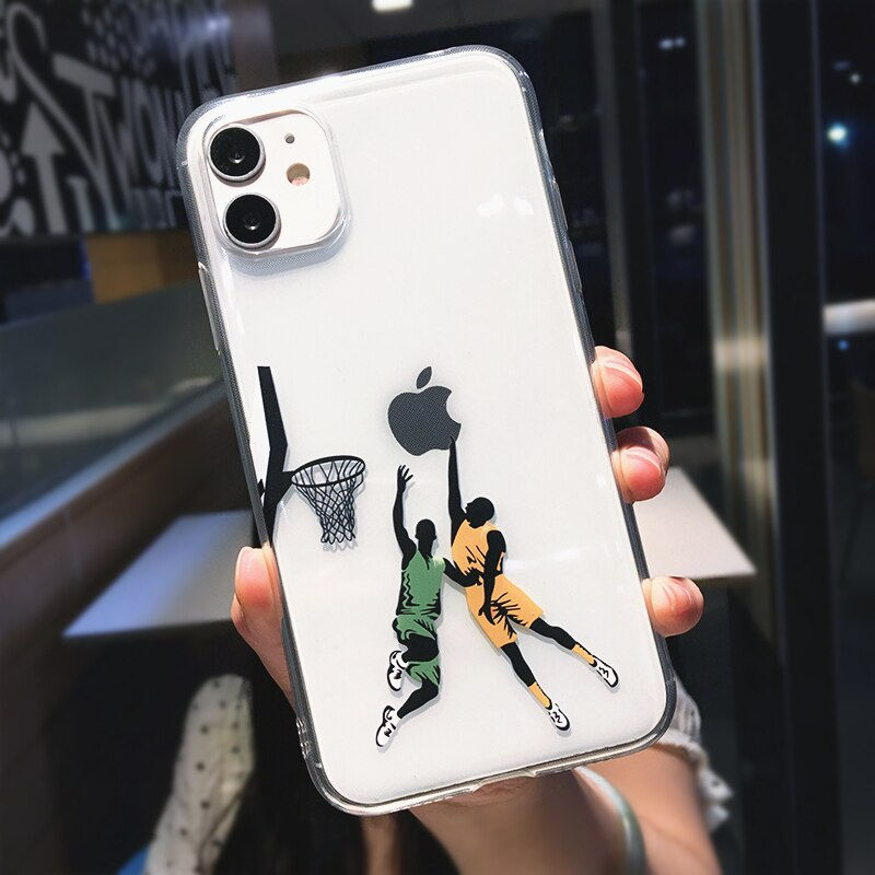 Thumbnail: Basketball Slam Dunk Clear Phone Case For iPhone