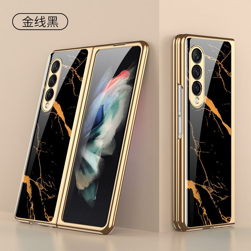 Thumbnail: Tempered Glass Fold Case For Samsung Galaxy