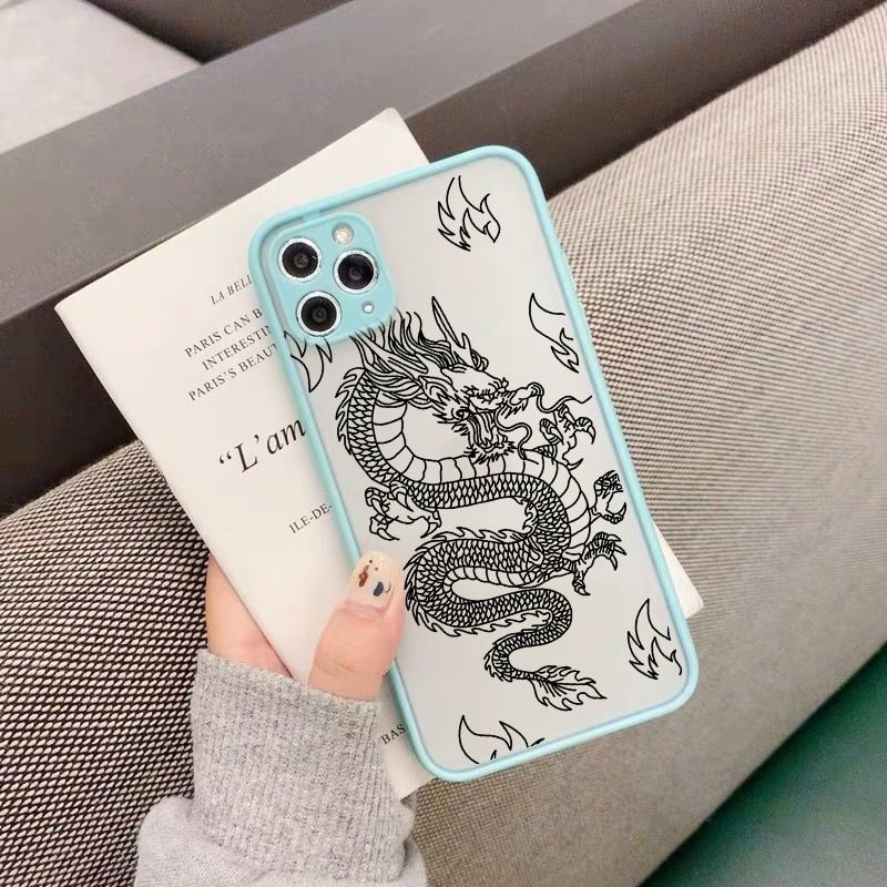 Thumbnail: Verse Dragon Pattern Phone Case For iPhone
