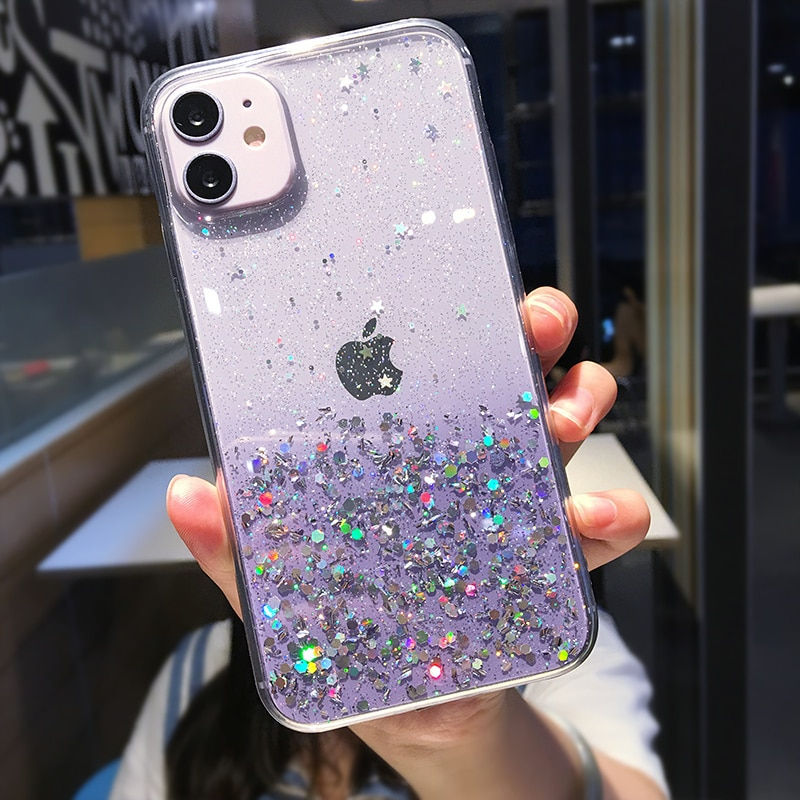 תמונה ממוזערת: Poetry Glitter Phone Case For iPhone