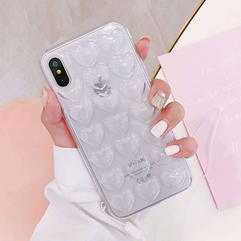 Thumbnail: 3D Love Heart Candy Color Phone Case For iPhone