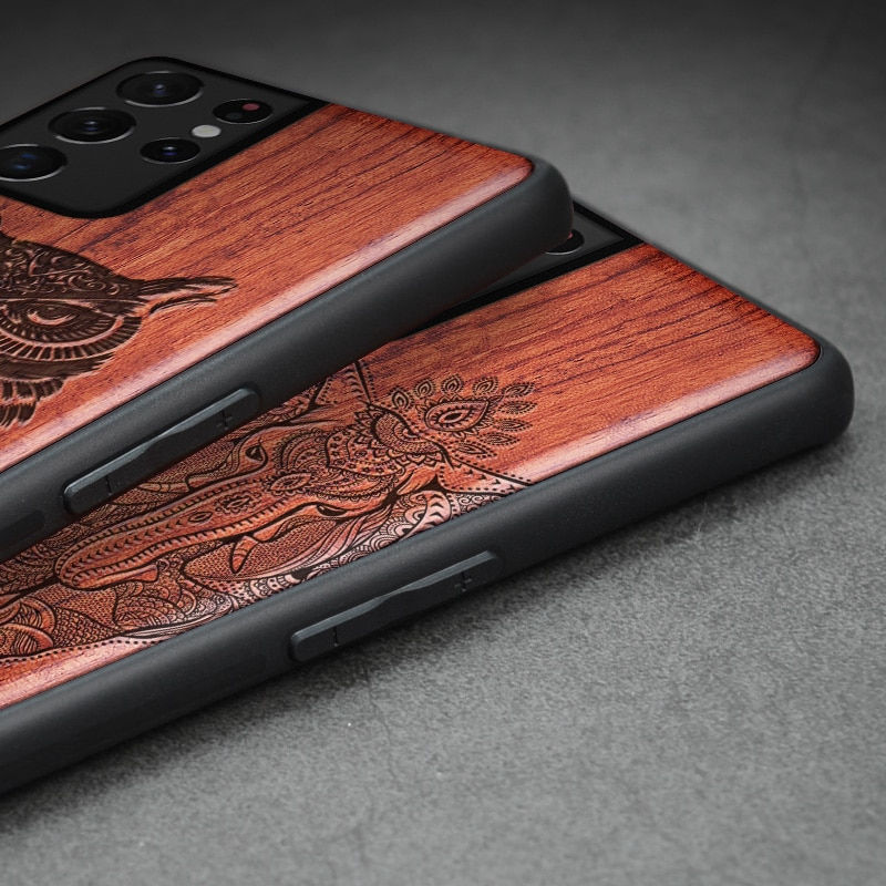 Miniatura: Wood Cover Phone Case For Samsung S21 Ultra