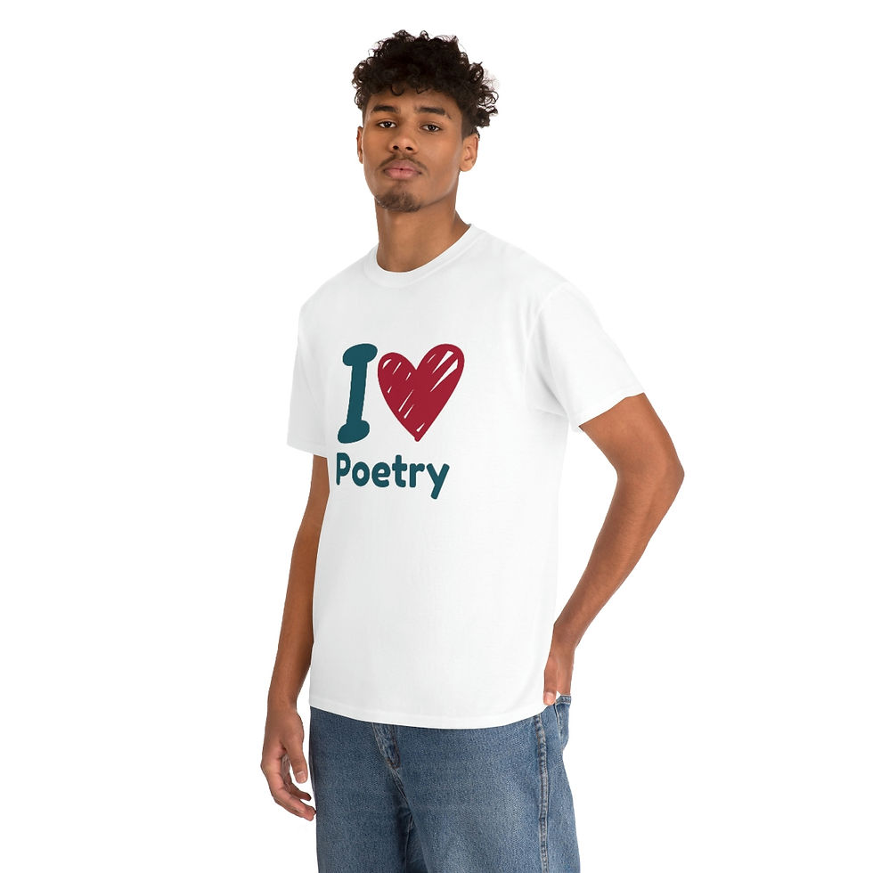 Thumbnail: I love Poetry Unisex Heavy Cotton Tee