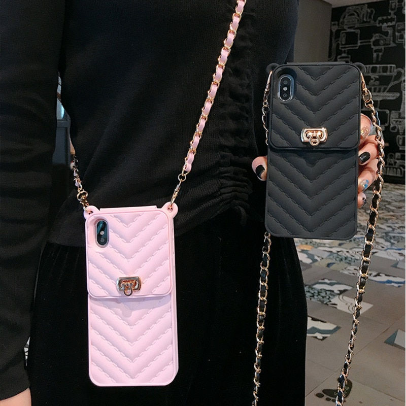 Miniatiūra: Luxury Wallet Bag Phone Case For iPhone