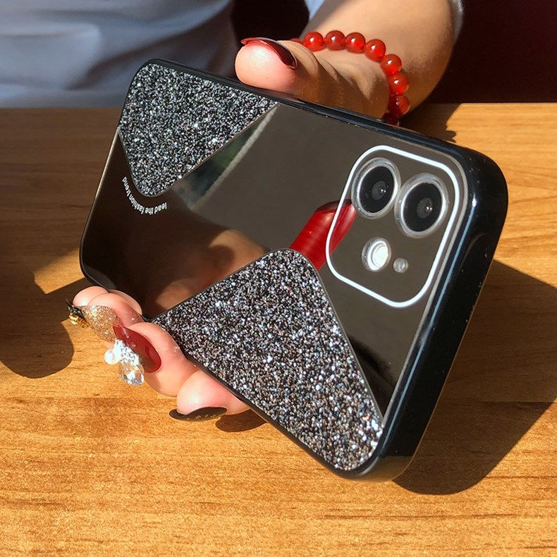 섬네일: Bling Glitter Makeup Mirror Phone Case For iPhone