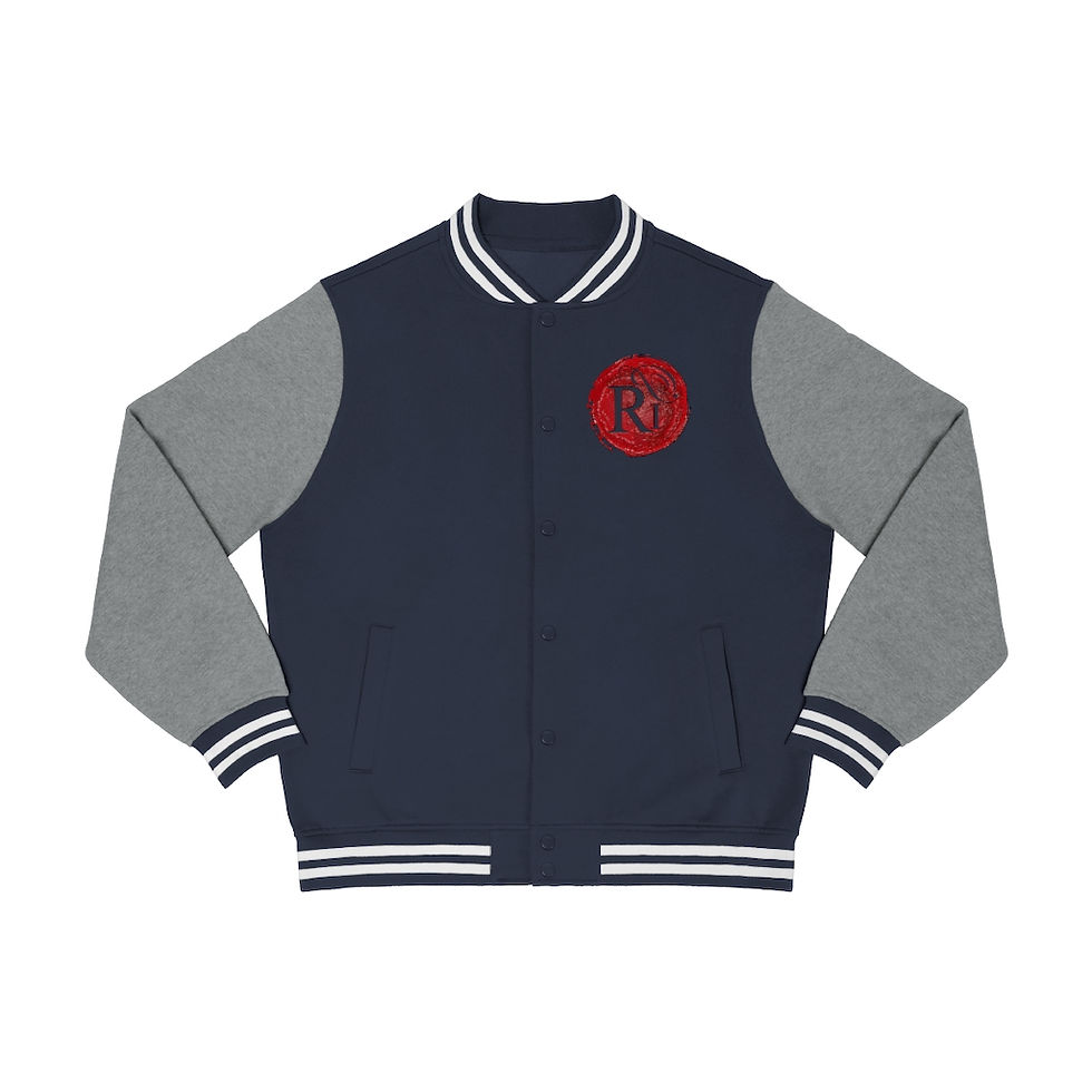 Thumbnail: Men's Realistic Poetry Varsity Jacket