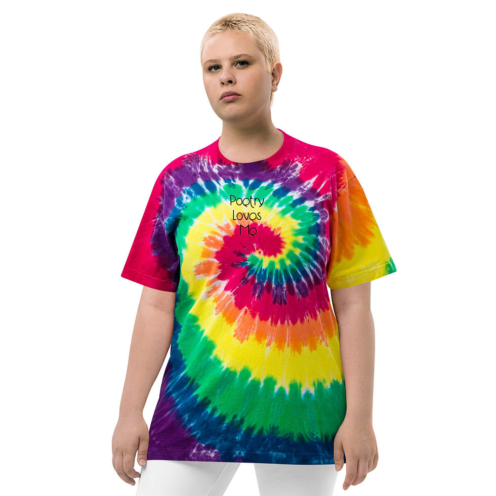 Thumbnail: Poetry Loves Me Oversized tie-dye t-shirt