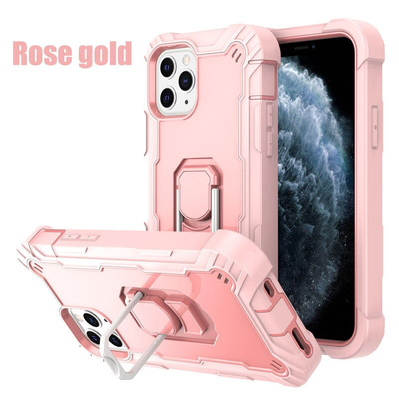 Thumbnail: Rugged Shockproof Armor Bumper Phone Case For iPhone