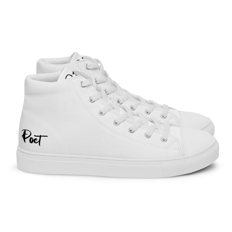 Thumbnail: Exclusive Men’s Poetry high top canvas shoes