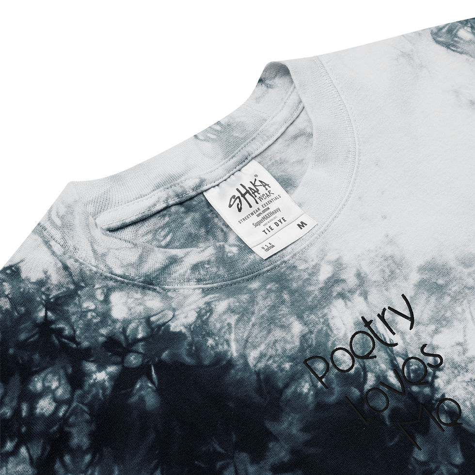 Thumbnail: Poetry Loves Me Oversized tie-dye t-shirt