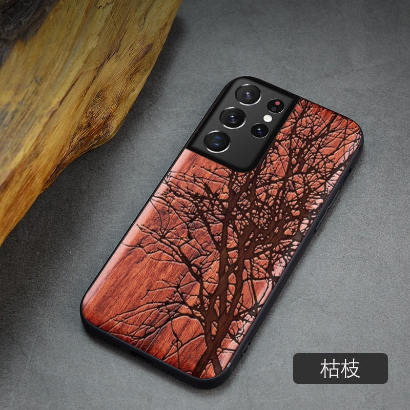 Miniatura: Wood Cover Phone Case For Samsung S21 Ultra
