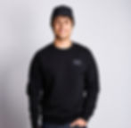 Relax Crew Sweatshirt Black - front