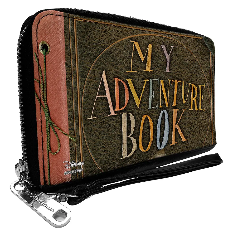 Women's PU Zip Around Wallet Rectangle - Up MY ADVENTURE BOOK Cover