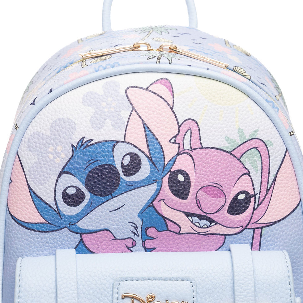 Thumbnail: Disney's Lilo and Stitch -- Angel, Stitch and Scrump Periwinkle Backpack
