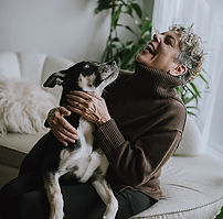 therapy dog with holistic therapist