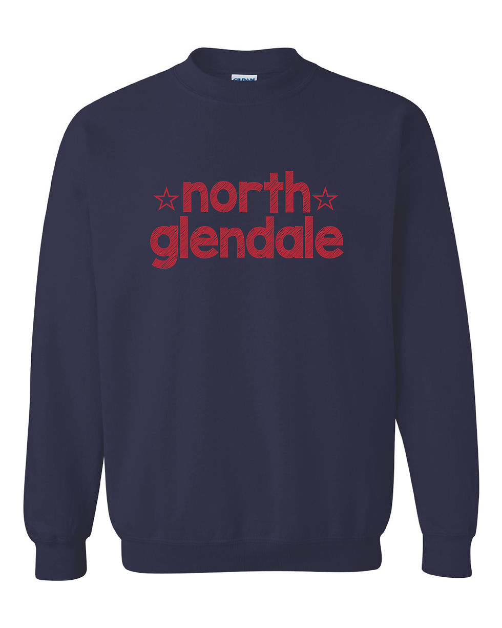 North Glendale Star Navy Crew Neck Sweatshirt