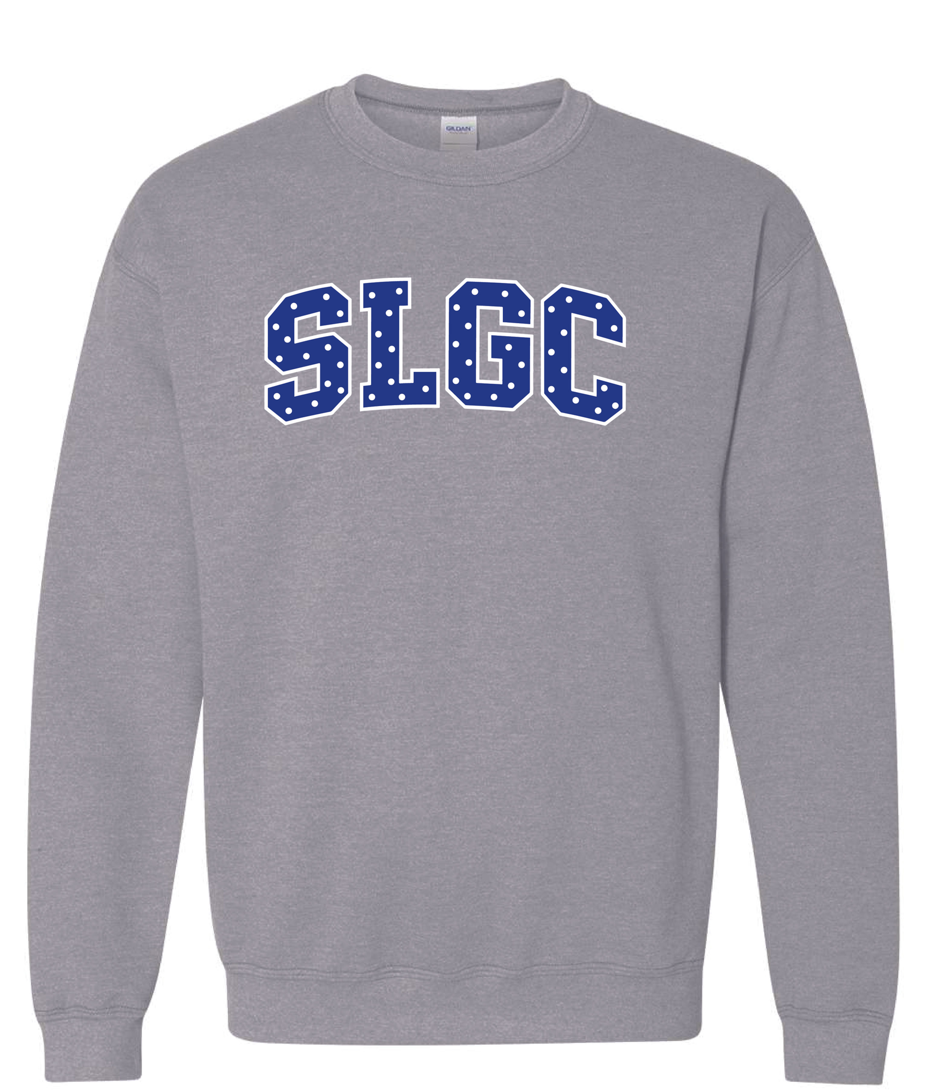 SLGC Gray Crewneck - Blue Dots
