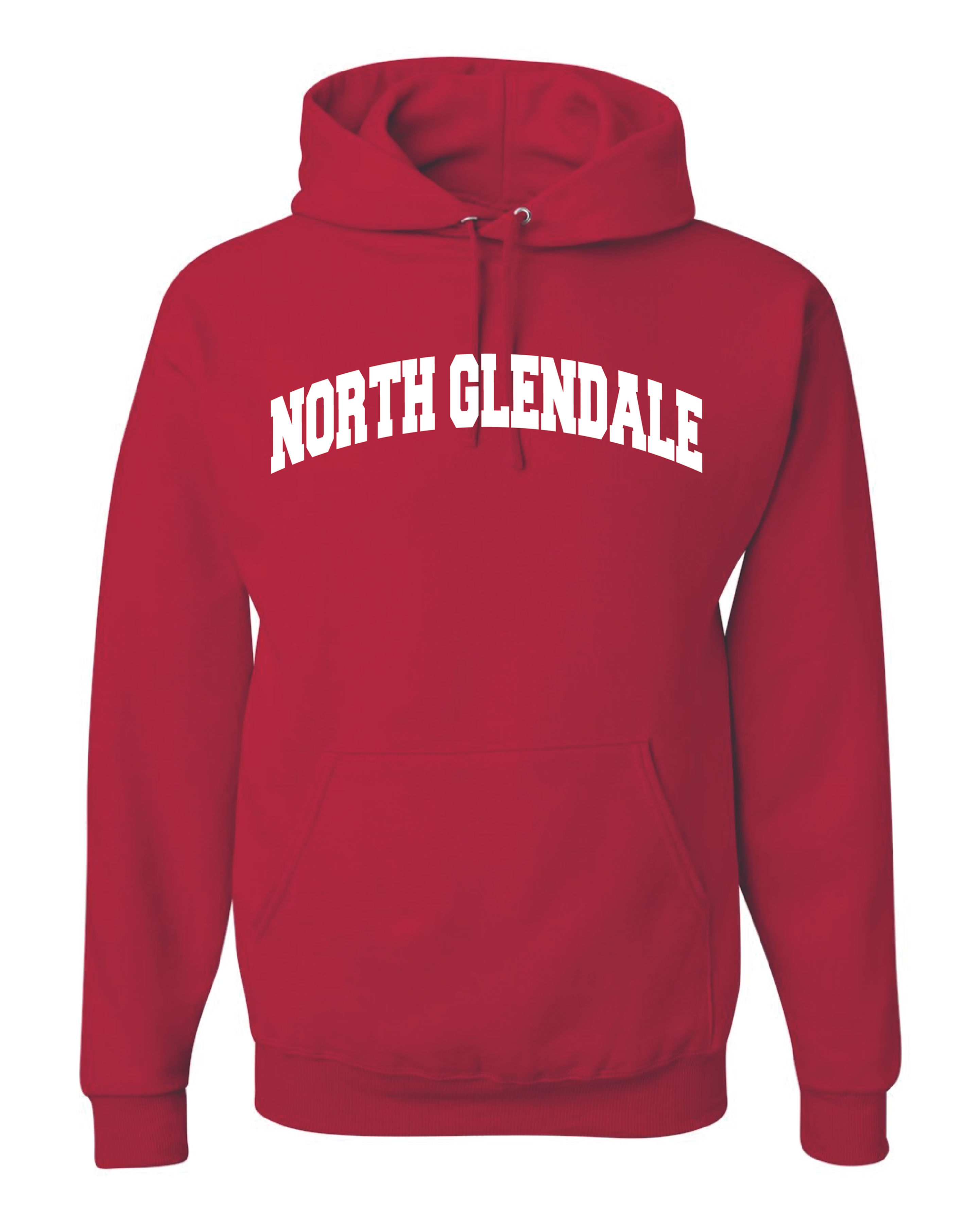 North Glendale Block Red Hoodie