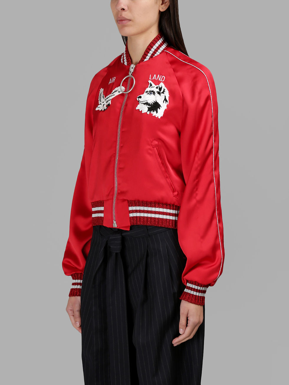 Miniatura: OFF-WHITE C/O VIRGIL ABLOH WOMEN’S RED GREENLAND BOMBER JACKET