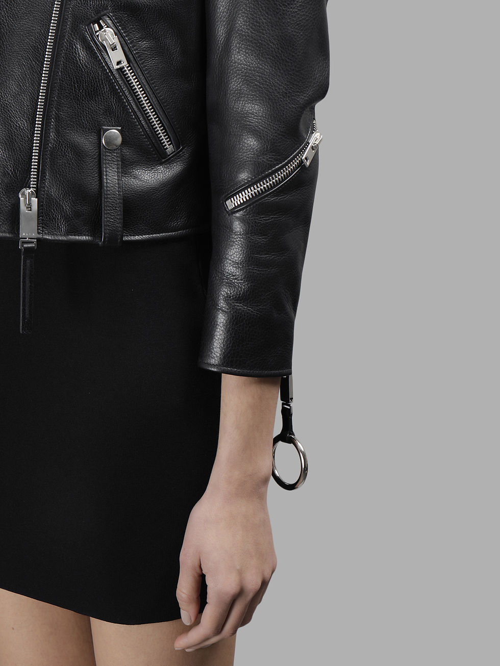 Miniatura: ALYX WOMEN'S BLACK LEATHER BIKER JACKET