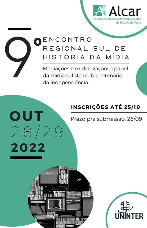 Uninter sediará o 9º Encontro Regional Sul de História da Mídia em outubro