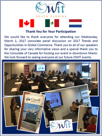 Consulate Panel Discussion...2017 Trends and Opportunities in Global Commerce