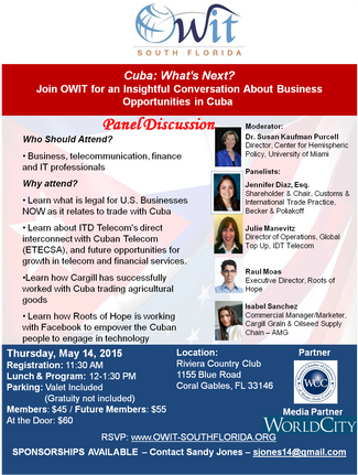 Cuba: What's Next? Panel Discussion