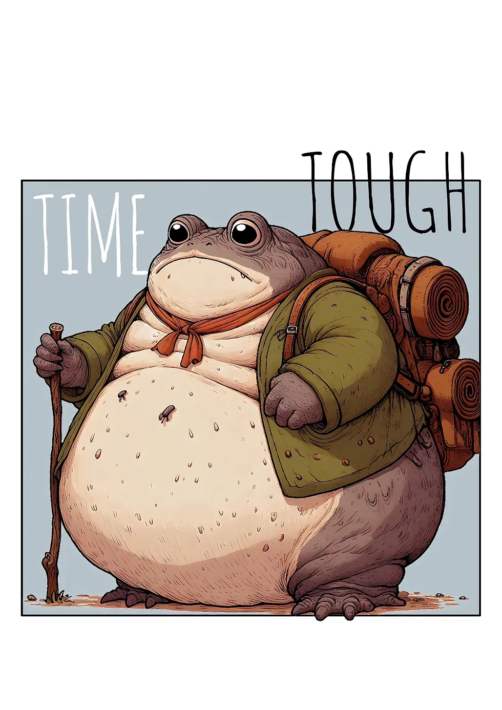 Thumbnail: Time Tough - Frog Illustration - T-shirt