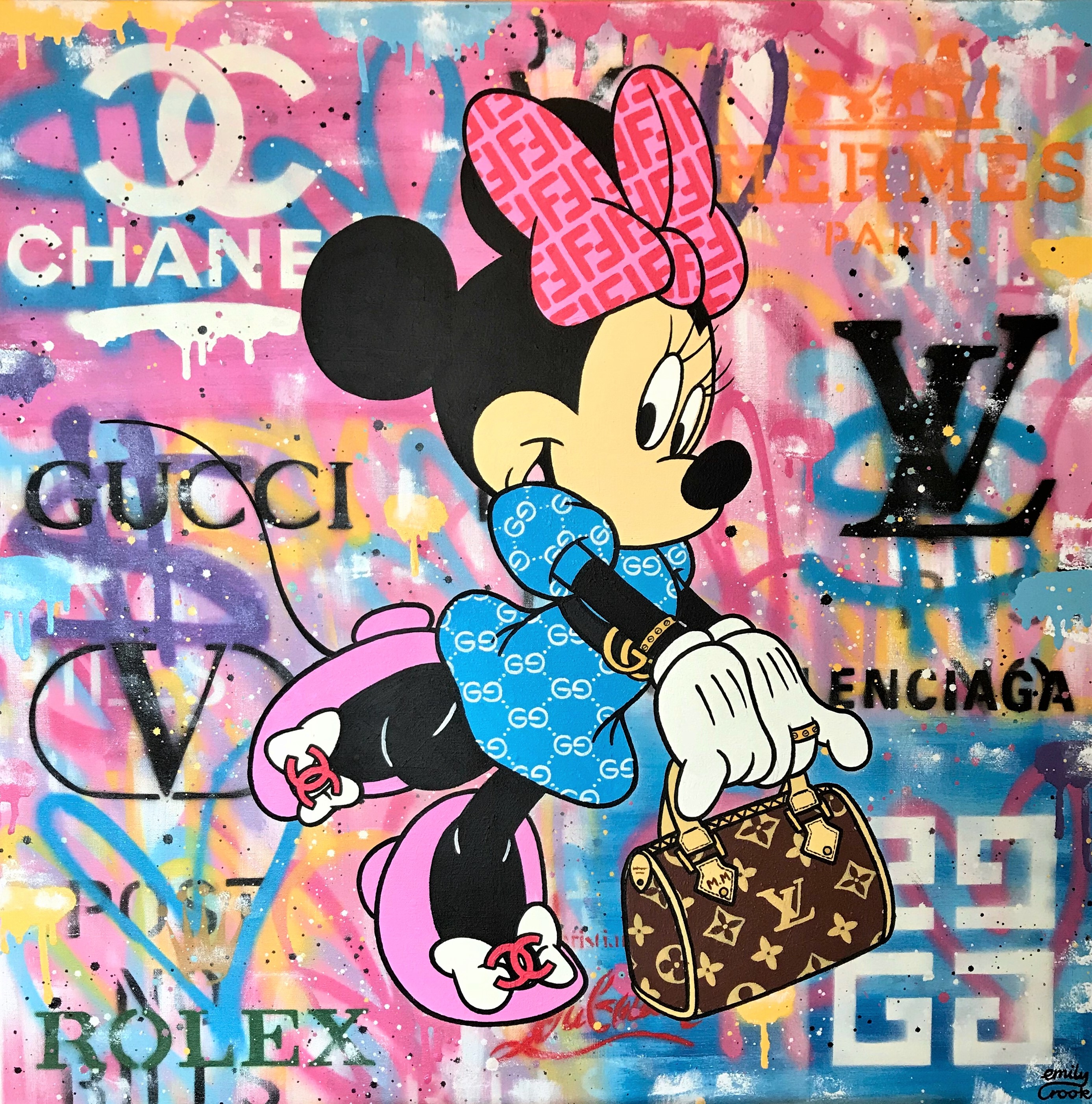 MINNIE LOVES LUXURY 80X80CM
