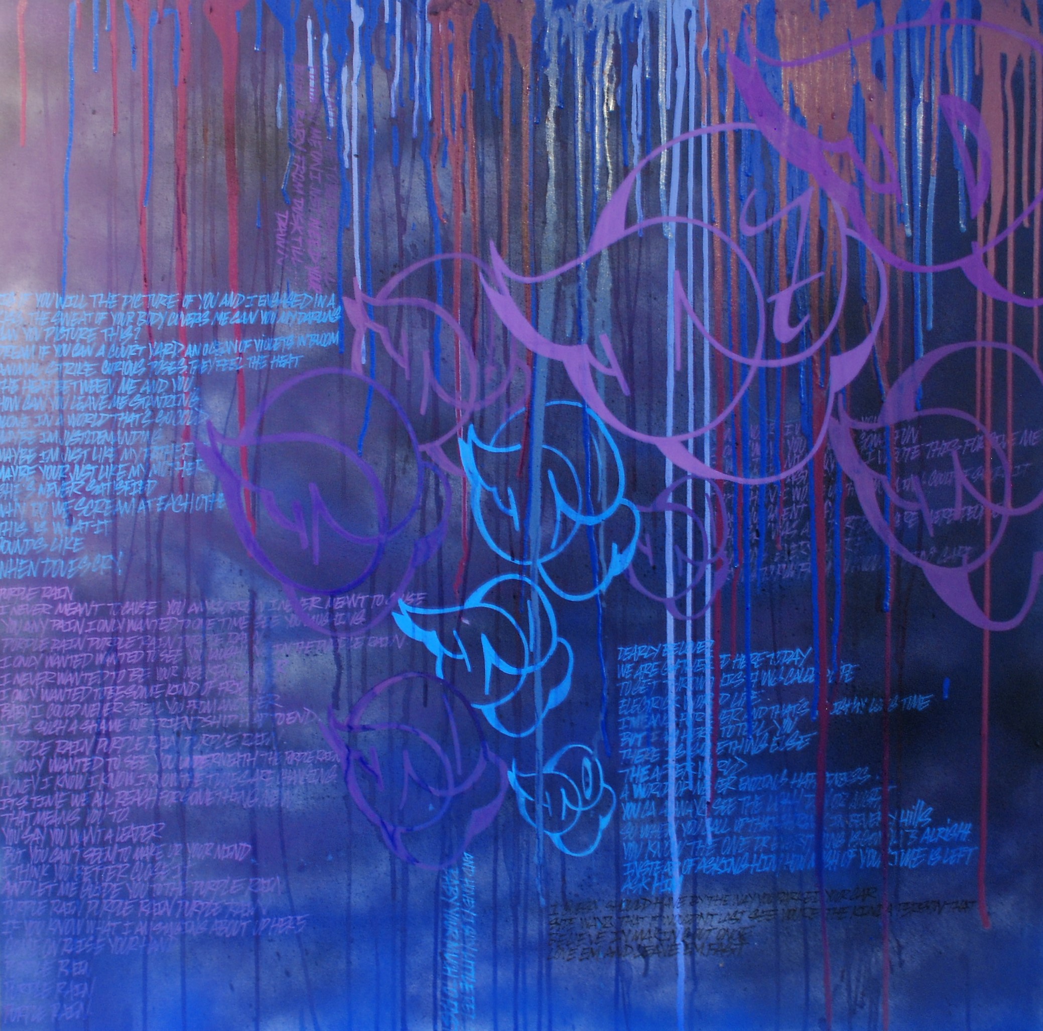 PURPLE RAIN 100X100CM