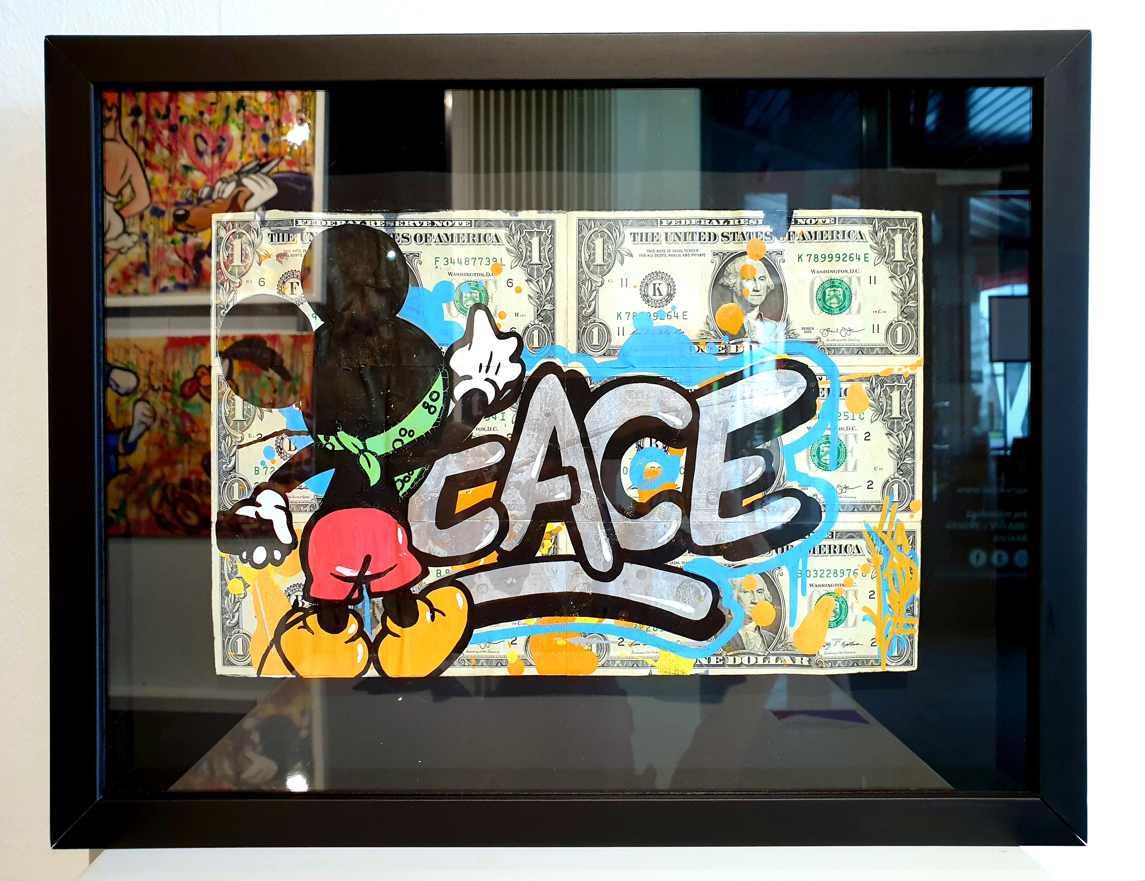 DOLLARS MICKEY PEACE 33X43CM