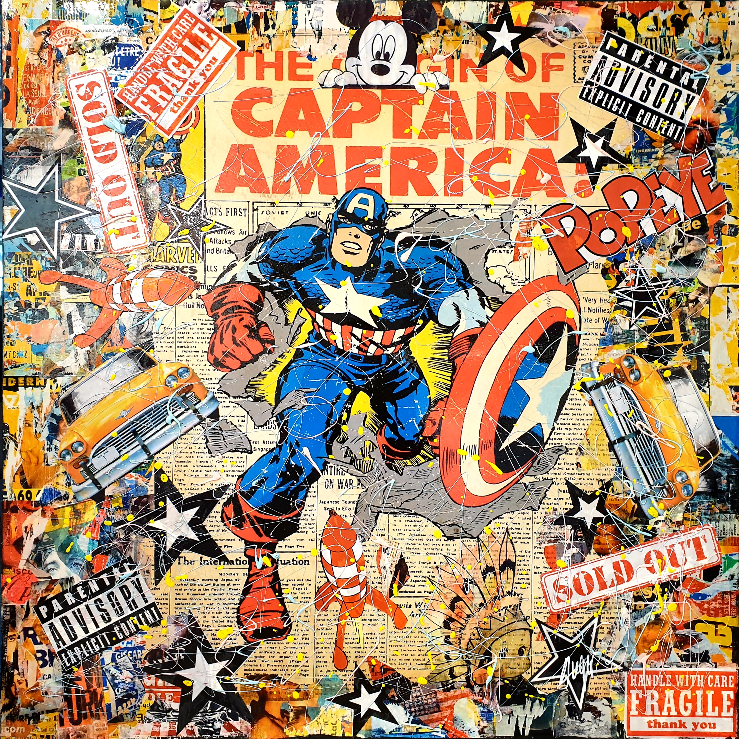 CAPTAIN AMERICA 120X120CM