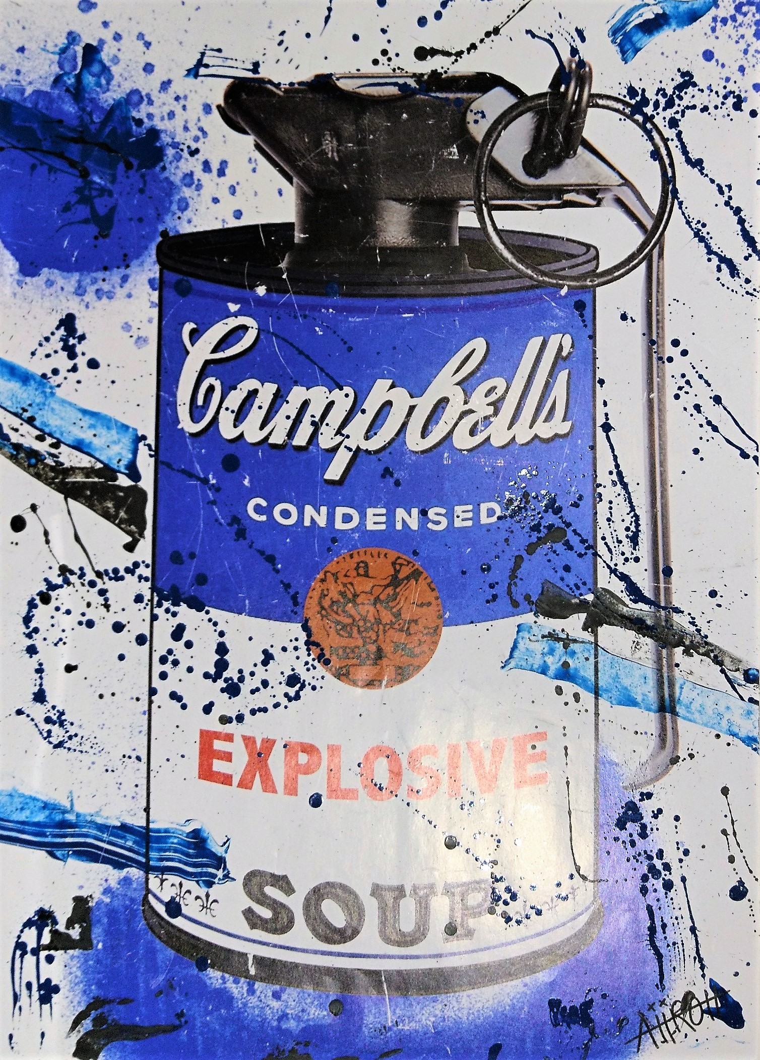 EXPLOSIVE BLUE 70X50CM