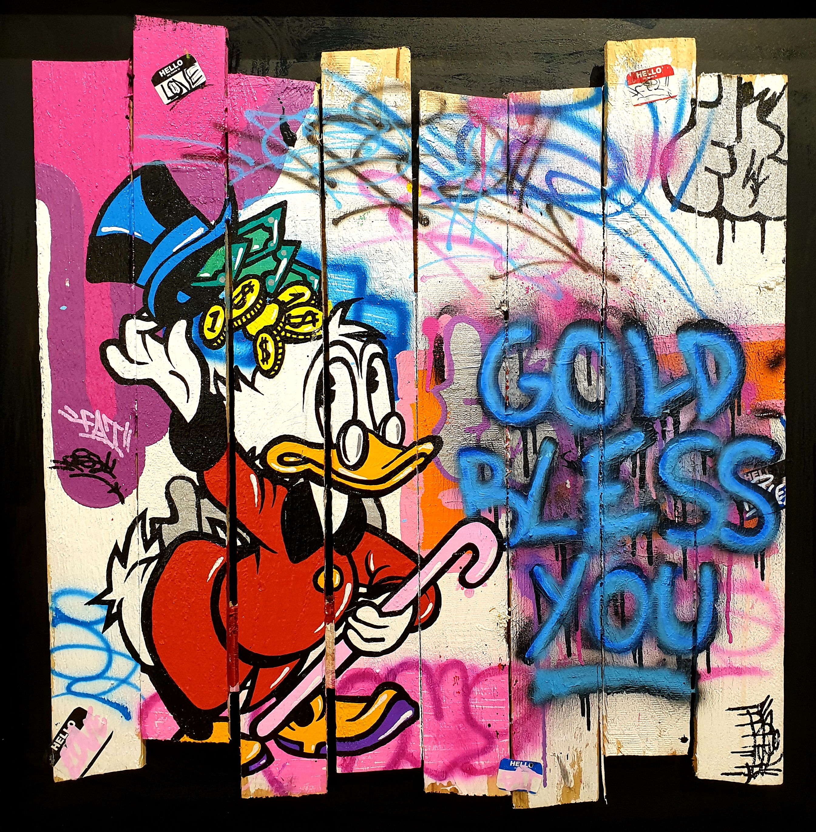 GOLD BLESS YOU 82X82CM