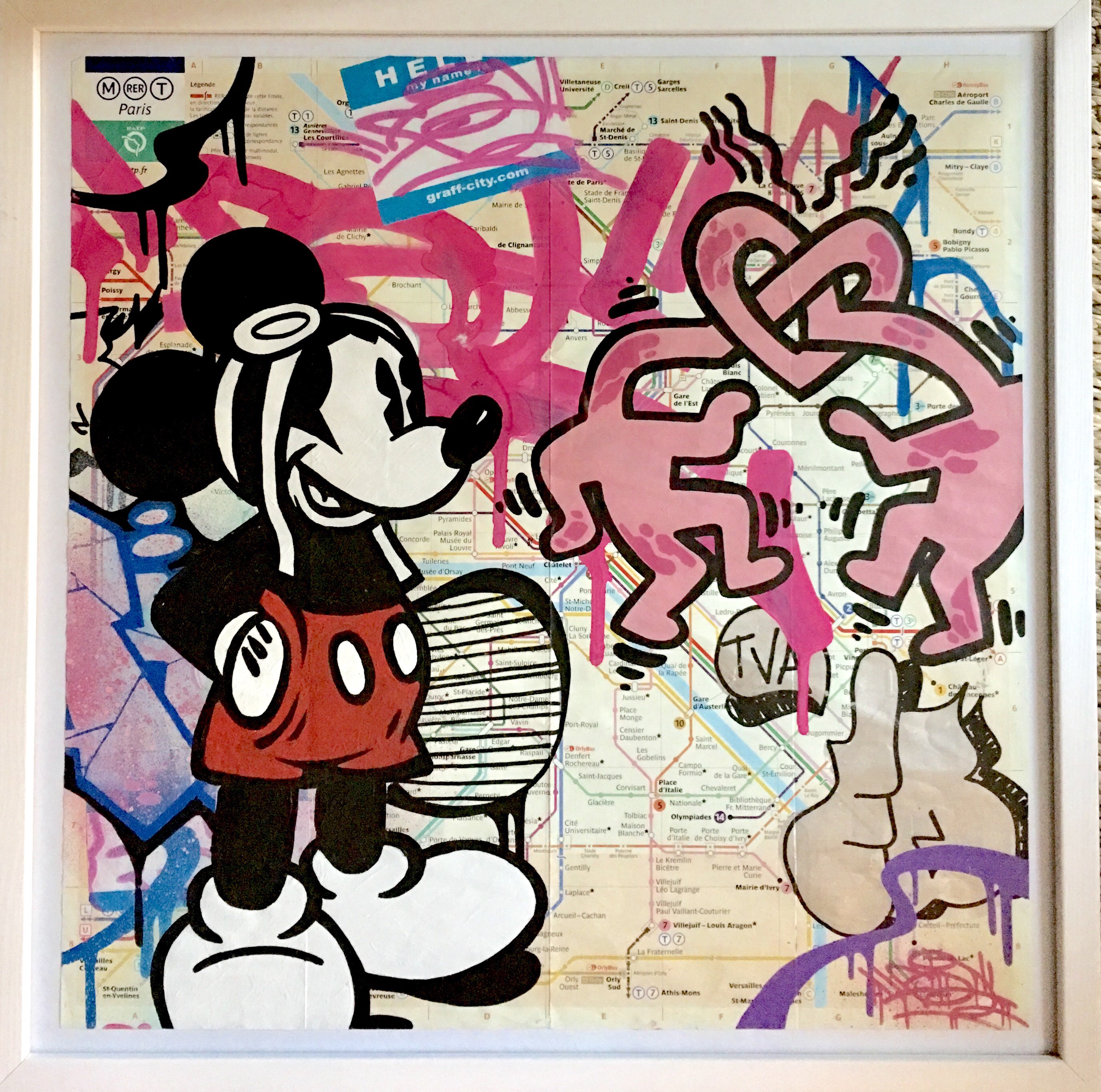 MICKEY AVIATEUR 40X40CM