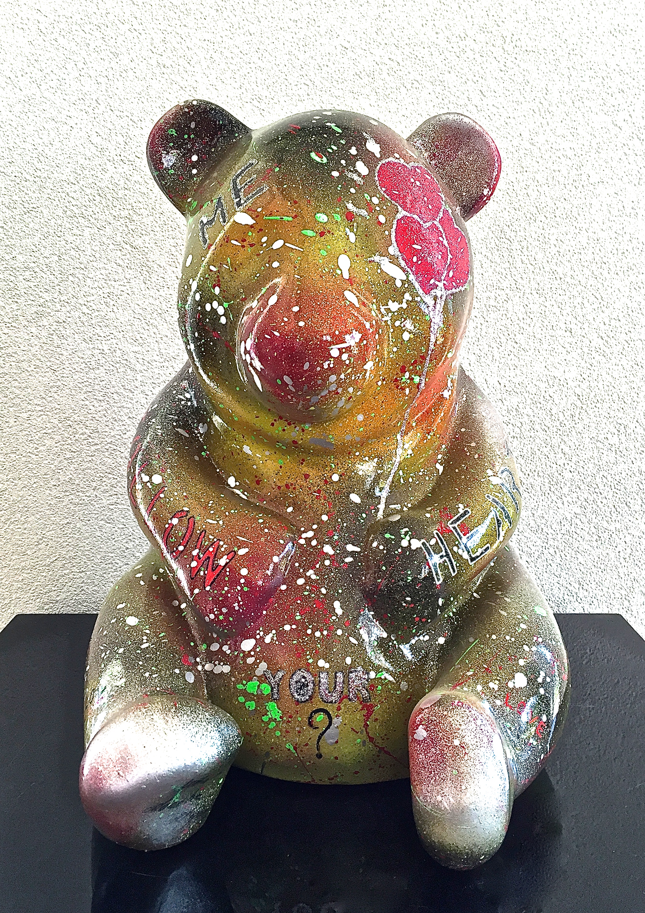 Panda "FOLLOW YOUR HEART" 41X31X33cm