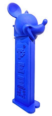 Pez, Mickey, Bleu Klein, sculpture